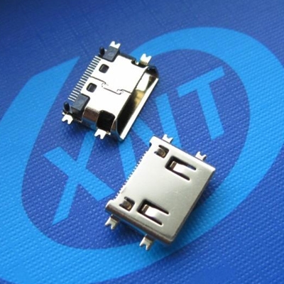 東莞HDMI C TYPE 母座 Sinking1.5mm (短體)斜口