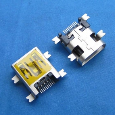東莞miniUSB AB type 10pin 母頭 沉板1.0mm