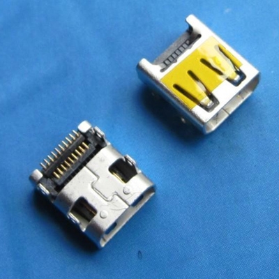 東莞HDMI D TYPE 母座 SMT型 外殼DIP