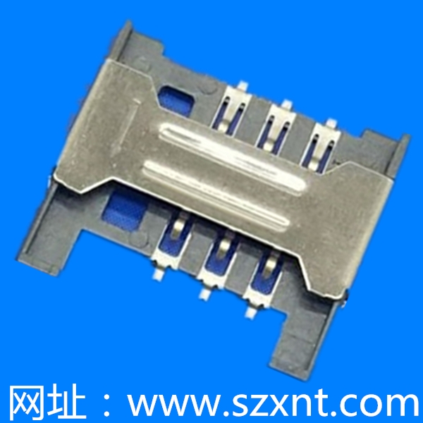 東莞Sim no-push type 6Pin (H=1.8mm)無柱無偵測