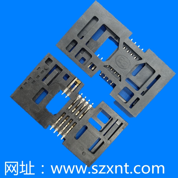 東莞Smart card拉拔 8+2pin IC卡座