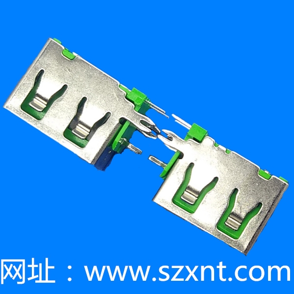 東莞USB 短體 側(cè)插 綠色膠芯